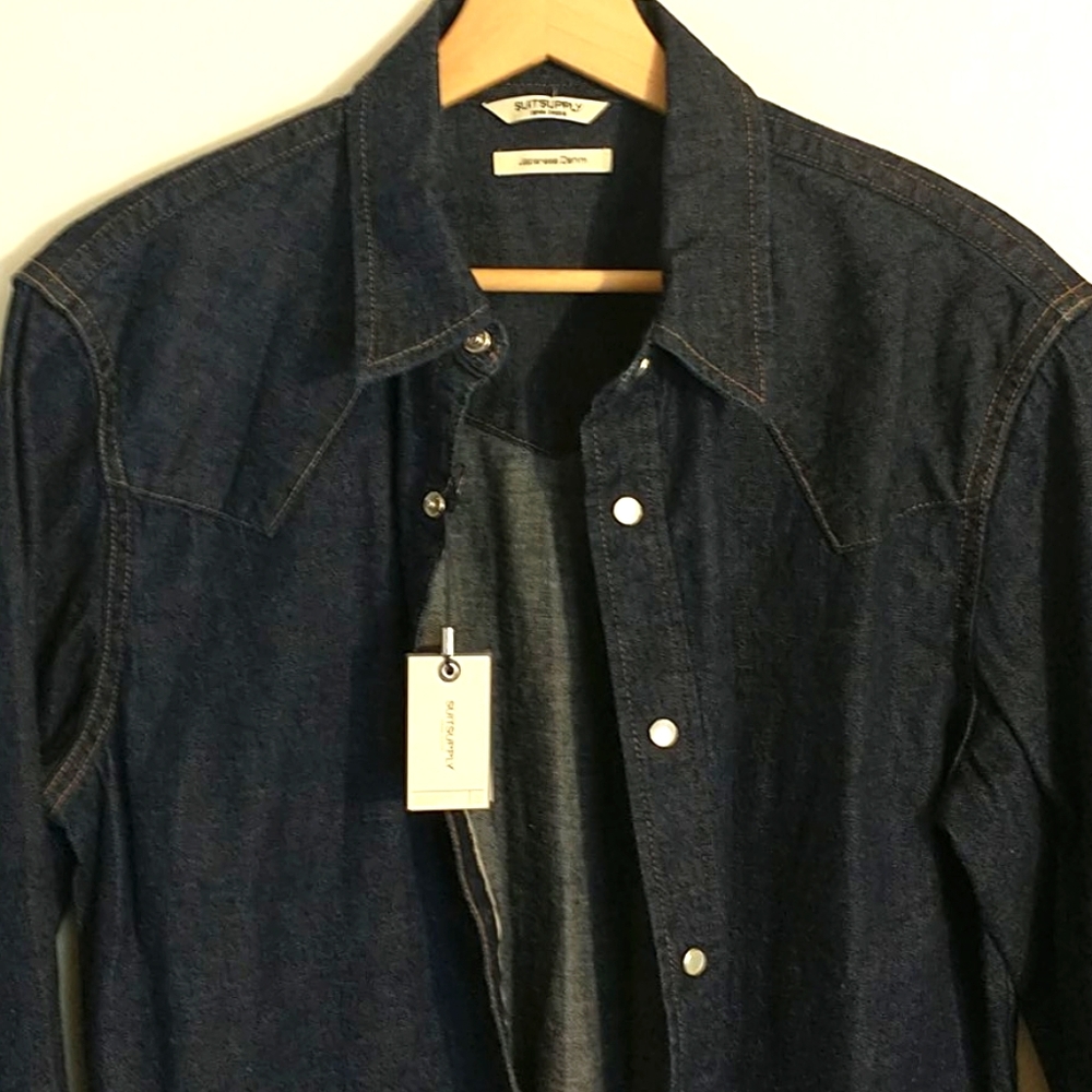 Suitsupply Dark Blue Denim Shirt